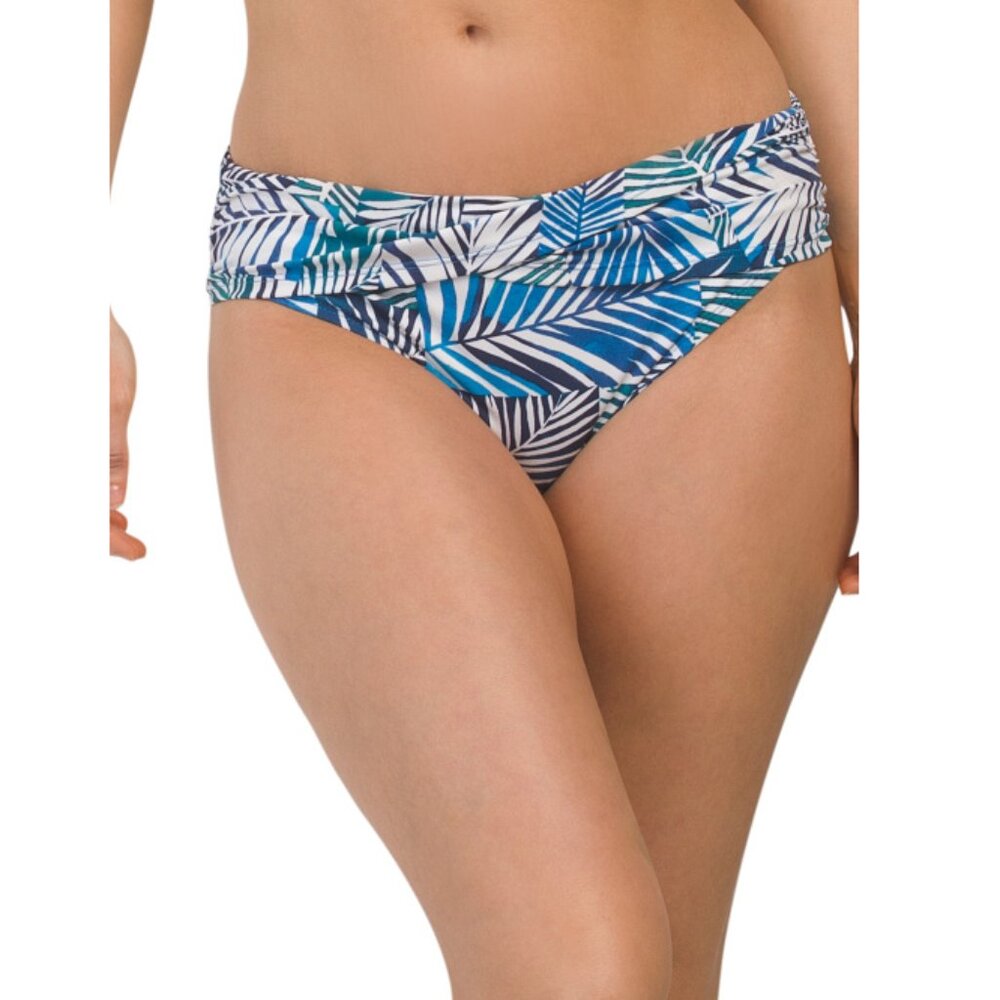 Tropical Leaf Print Bikini Bottom
